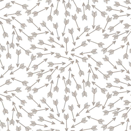 Arrows in Taupe on White