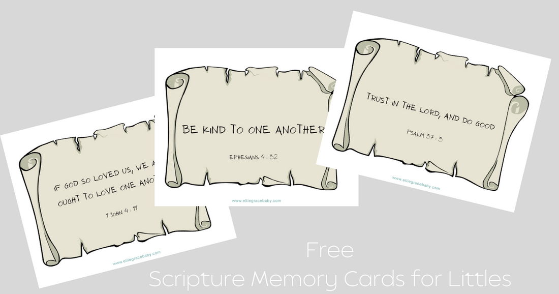 Free Scripture Memory Cards for Littles