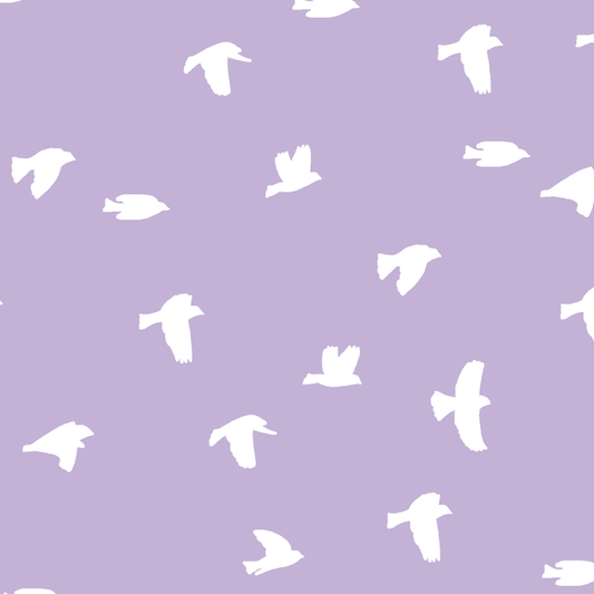 Flock Silhouette in Lilac