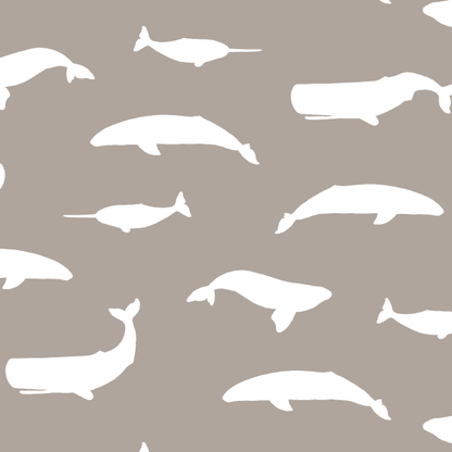 Whale Silhouette in Taupe