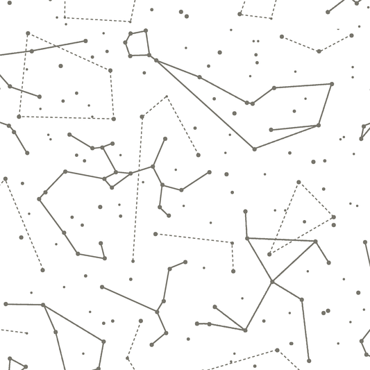 Star Charts in Griege on White