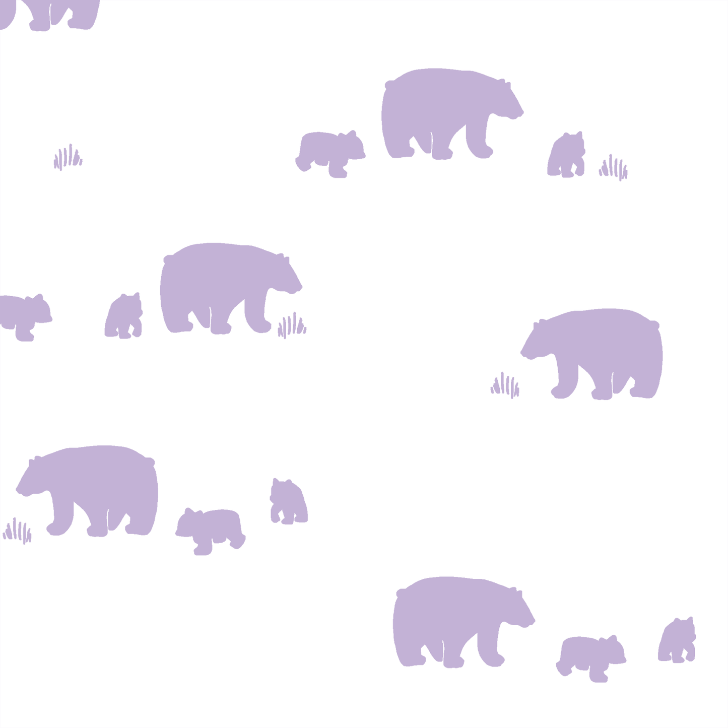 Bear Silhouette in Lilac