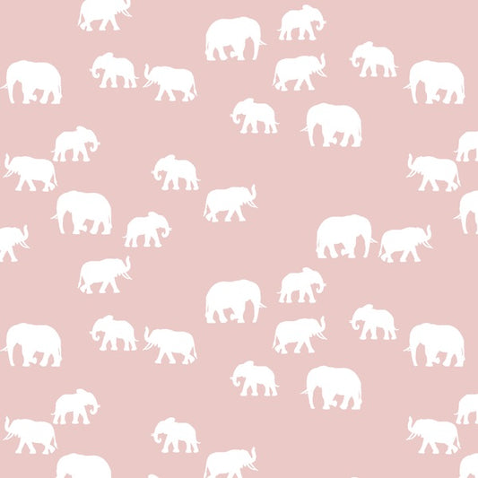 Elephant Silhouette in Blush