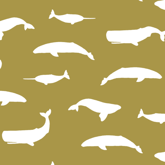 Whale Silhouette in Gold