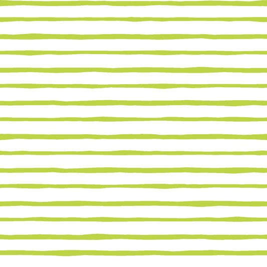 Artisan Stripe  in Lime on White