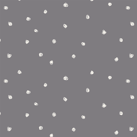 Squiggle Dots in Silver Filigree Gray