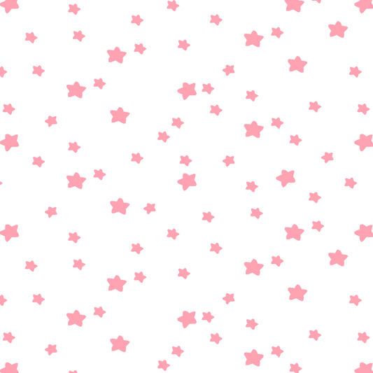 Star Light in Rose Pink on White