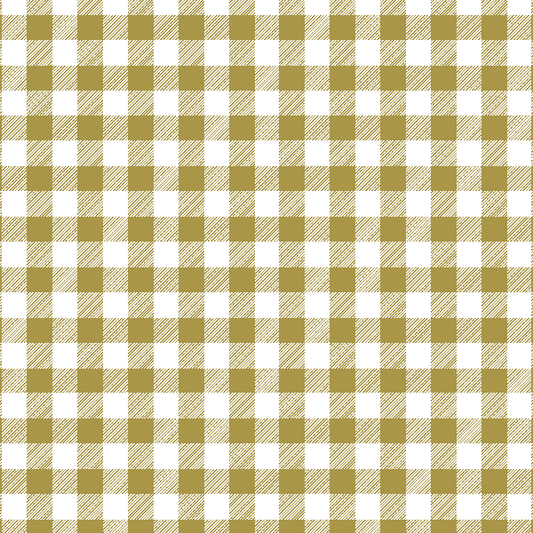 Small Buffalo Plaid in Gold