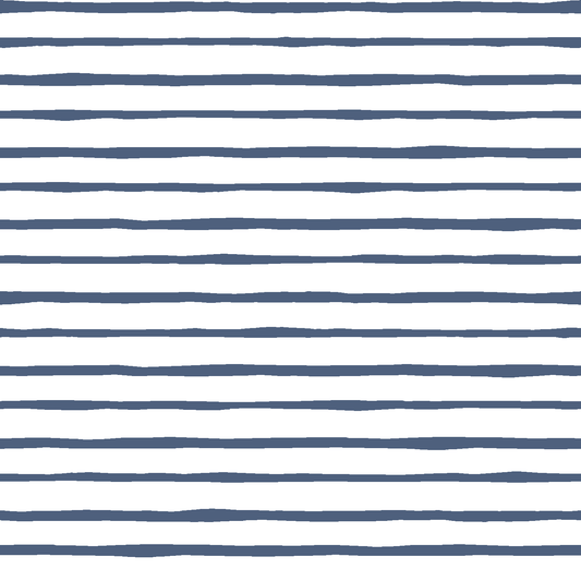 Artisan Stripe  in Midnight on White