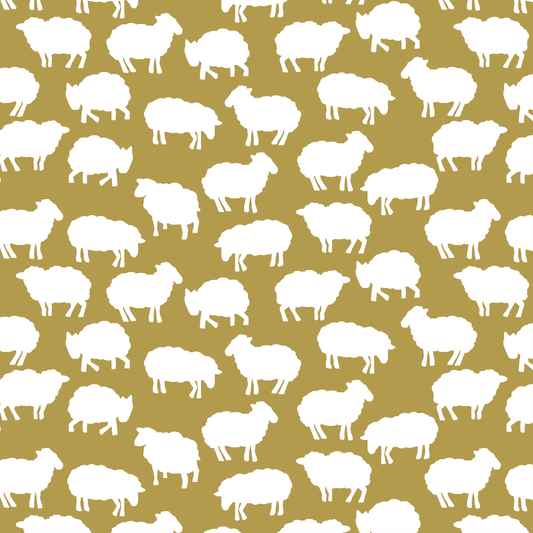 Sheep Silhouette in Gold