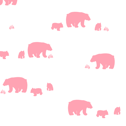 Bear Silhouette in Rose Pink