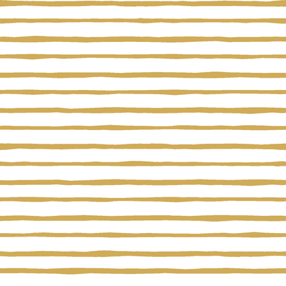 Artisan Stripe  in Straw on White