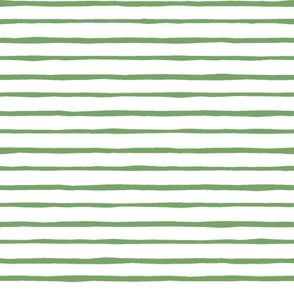 Artisan Stripe  in Pistachio on White