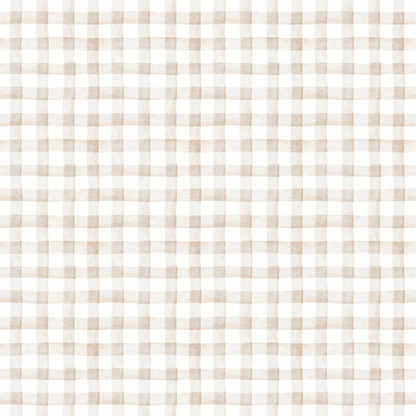 Garden Gingham in Soft Taupe