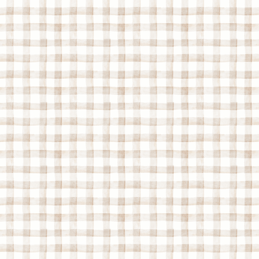 Garden Gingham in Soft Taupe