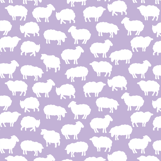 Sheep Silhouette in Lilac
