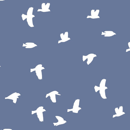 Flock Silhouette in Azurite