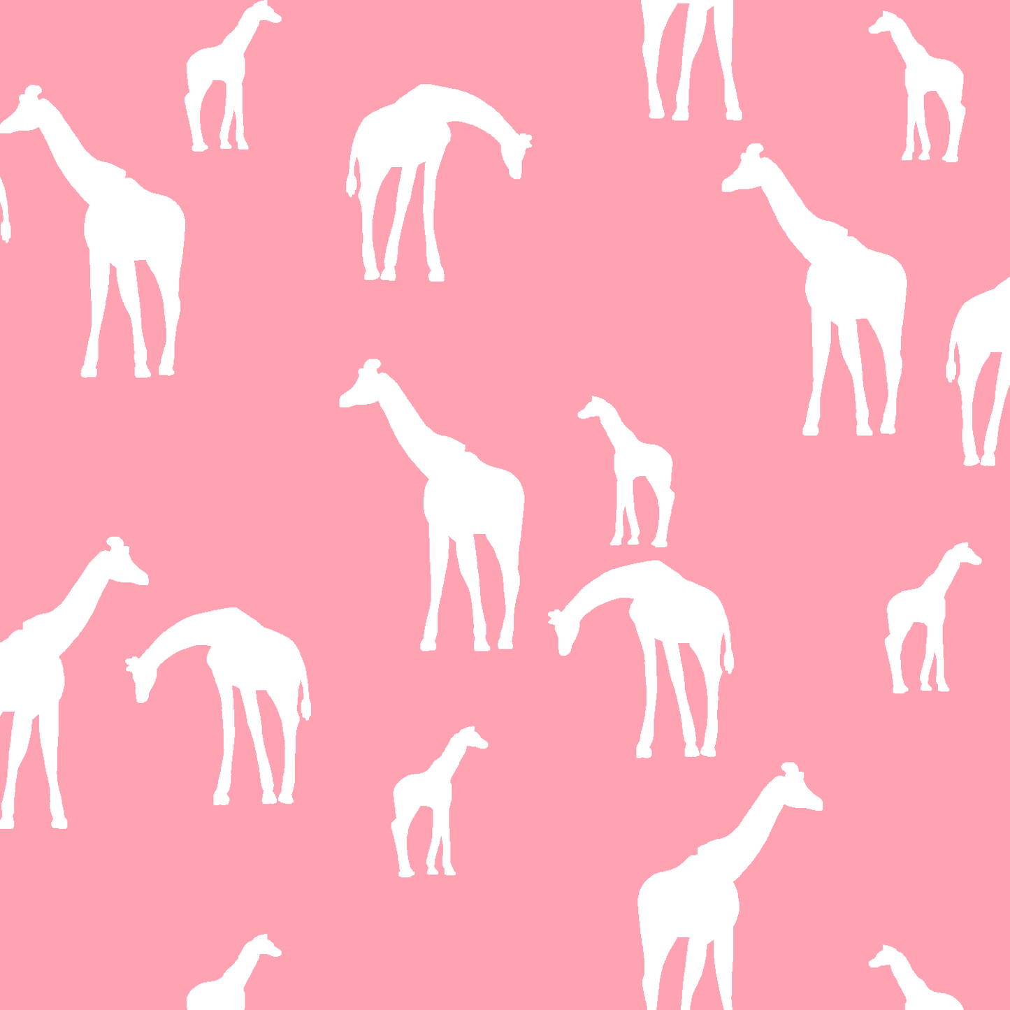 Giraffe Silhouette in Rose Pink
