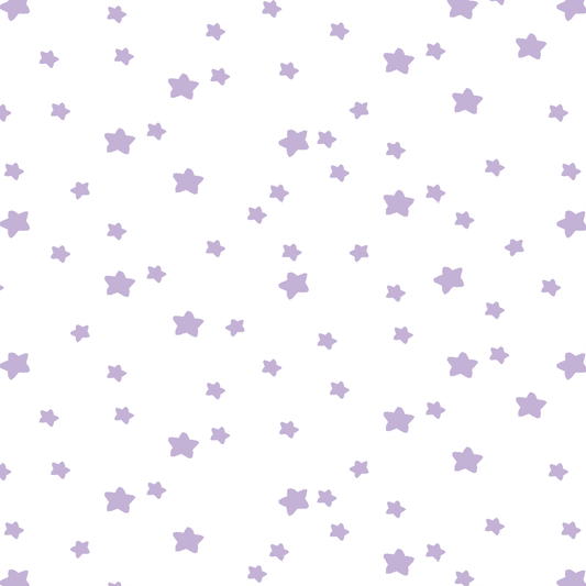 Star Light in Lilac on White