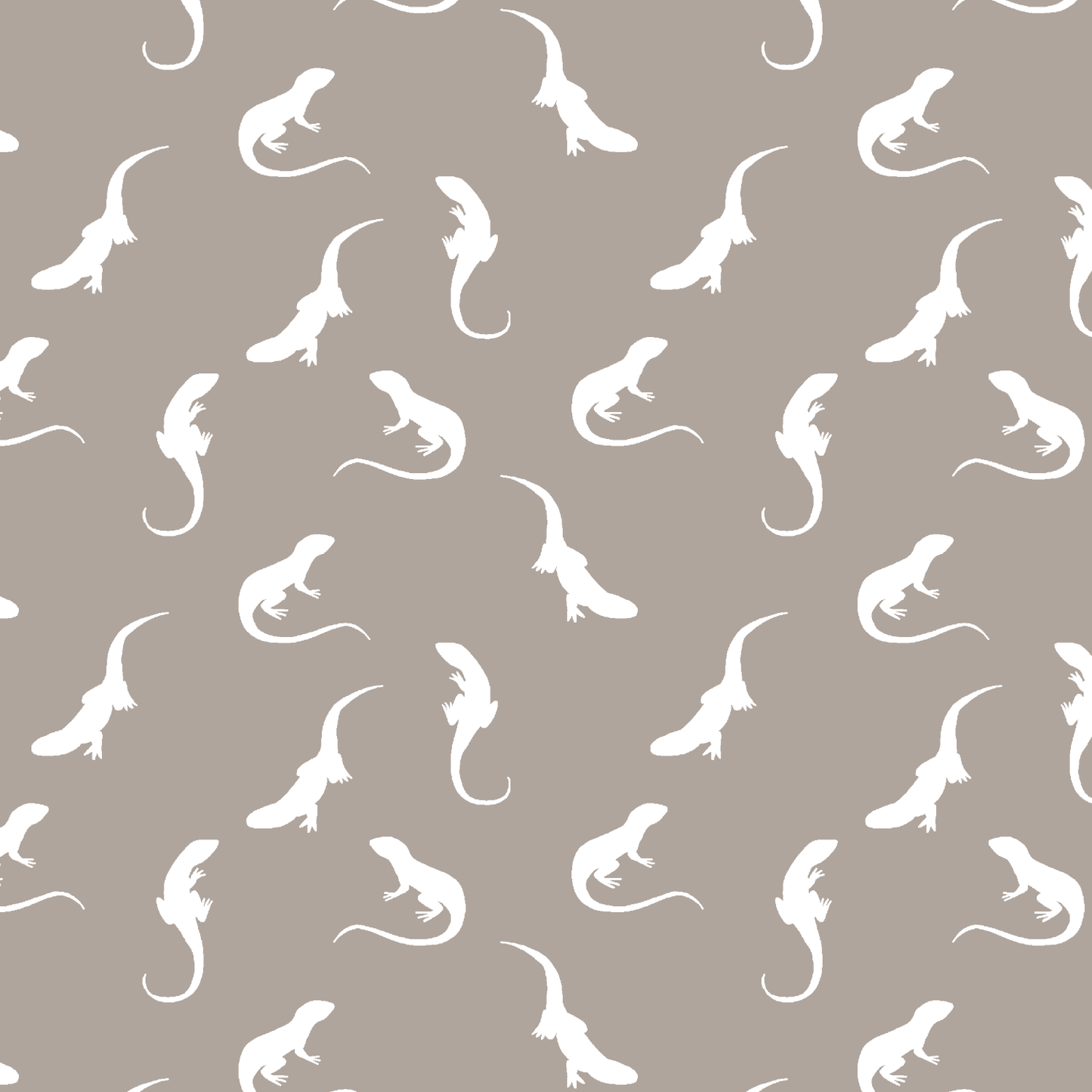 Iguana Silhouette in Taupe