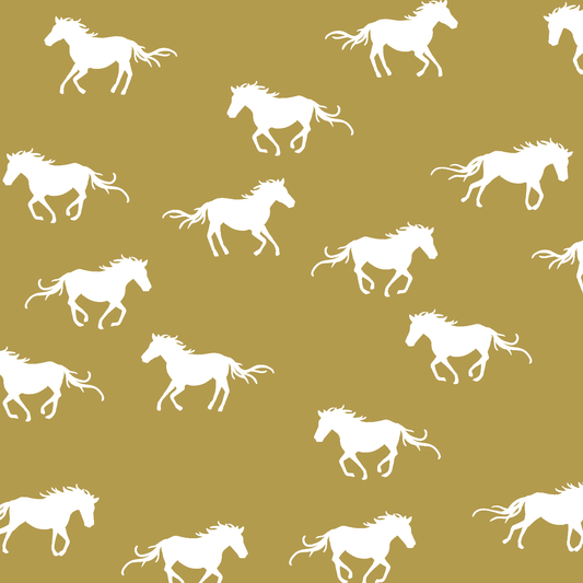 Horse Silhouette in Gold