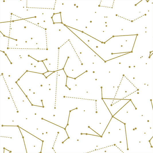 Star Charts in Gold on White