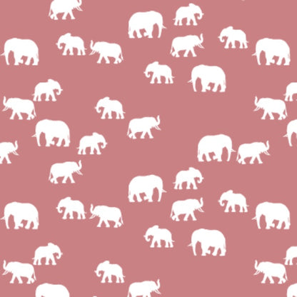 Elephant Silhouette in Berry
