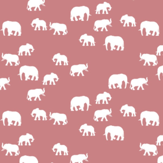 Elephant Silhouette in Berry