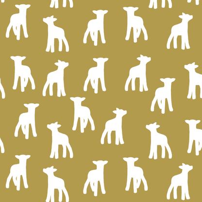 Lamb Silhouette in Gold