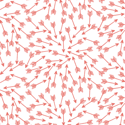 Arrows in Living Coral on White