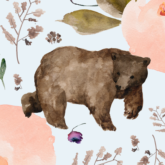 Large Floral Trail Bear in Ice