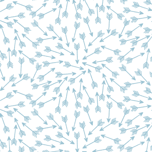 Arrows in Bluebell on White