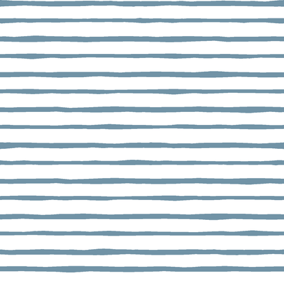 Artisan Stripe  in Marine on White