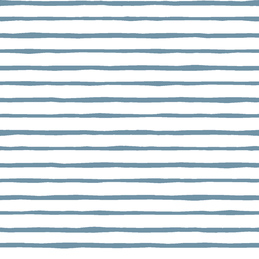 Artisan Stripe  in Marine on White