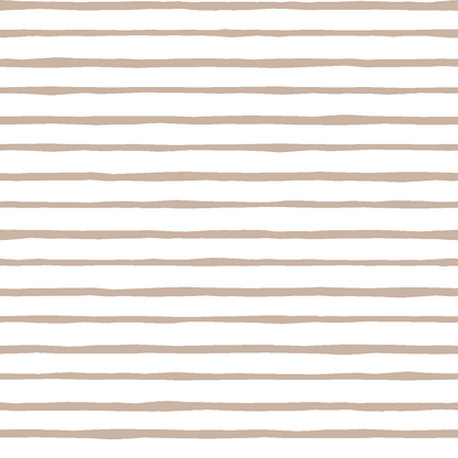 Artisan Stripe  in Sand on White
