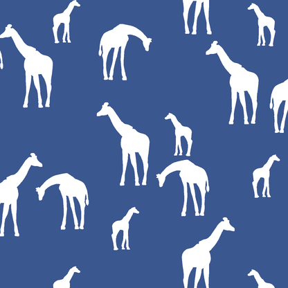 Giraffe Silhouette in Blue Jay