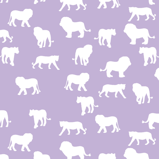 Lion Silhouette in Lilac