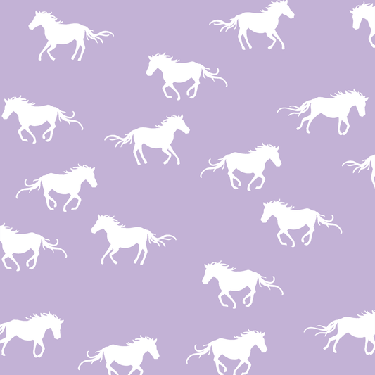 Horse Silhouette in Lilac