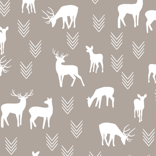 Deer Silhouette in Taupe