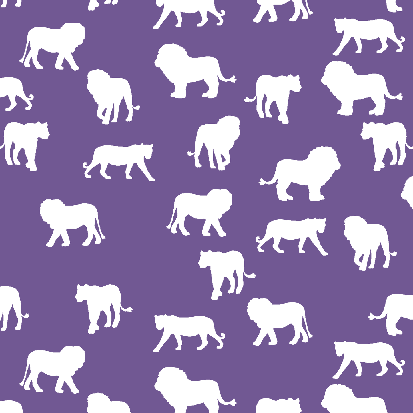 Lion Silhouette in Ultra Violet