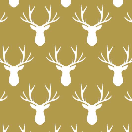 Stag Silhouette in Gold