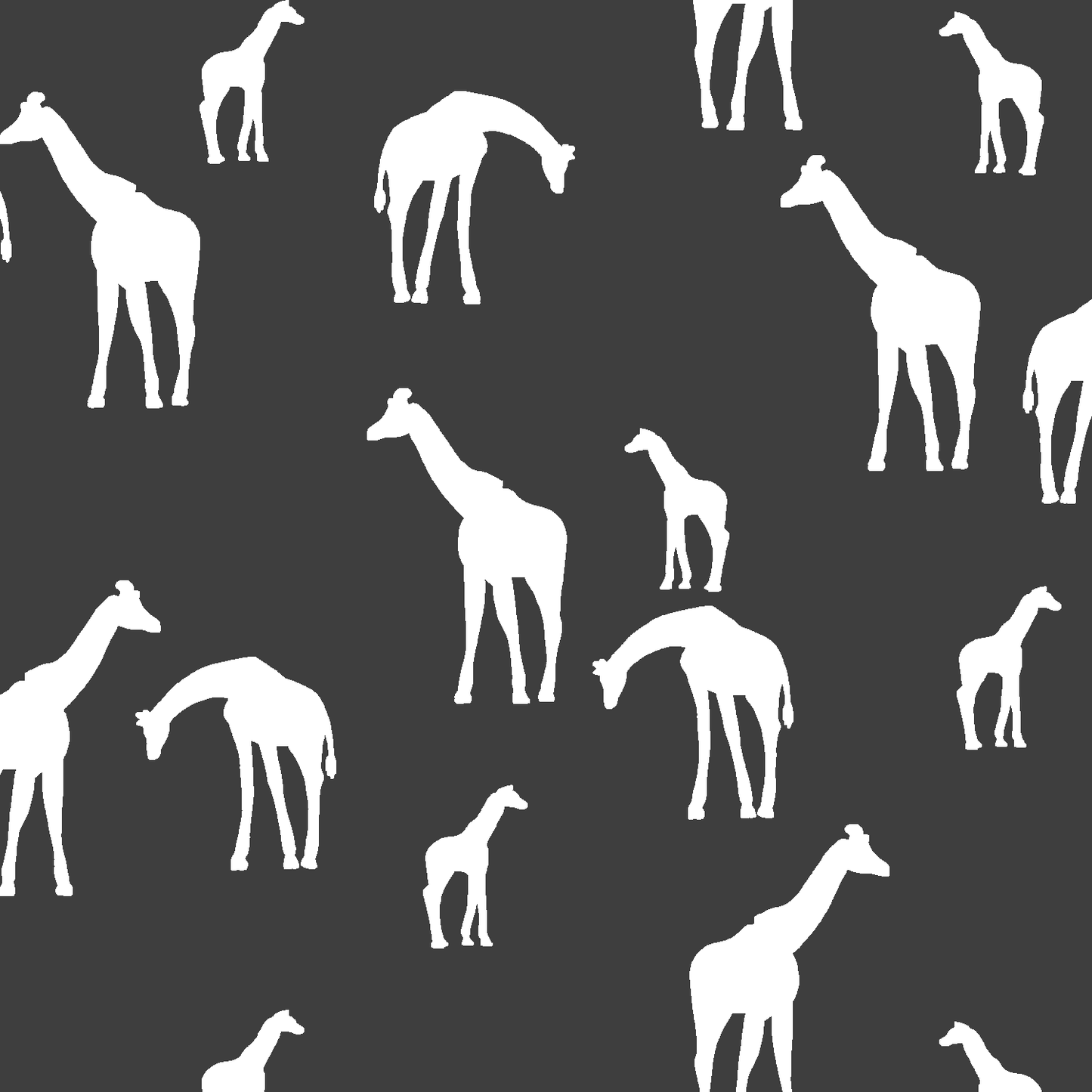 Giraffe Silhouette in Onyx