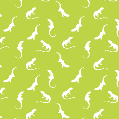 Iguana Silhouette in Lime