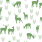 Deer Silhouette in Pistachio on White