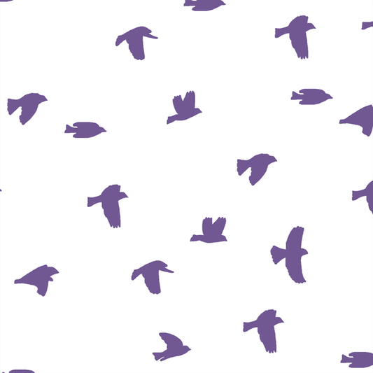 Flock Silhouette in Ultra Violet on White