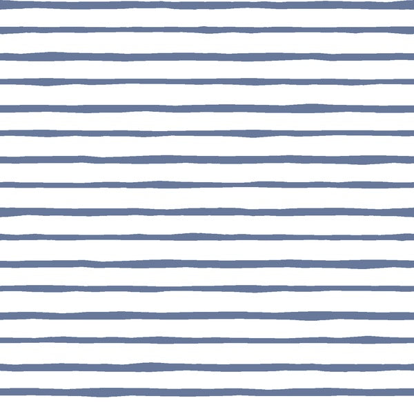 Artisan Stripe in Azurite on White