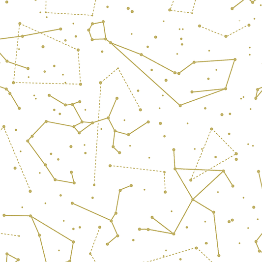 Star Charts in Brass on White