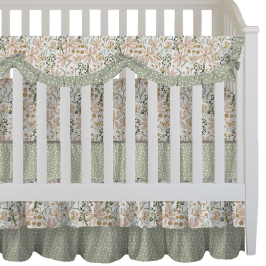 Daisy Dreams 3pc Bedding Set in Sage and Blooming