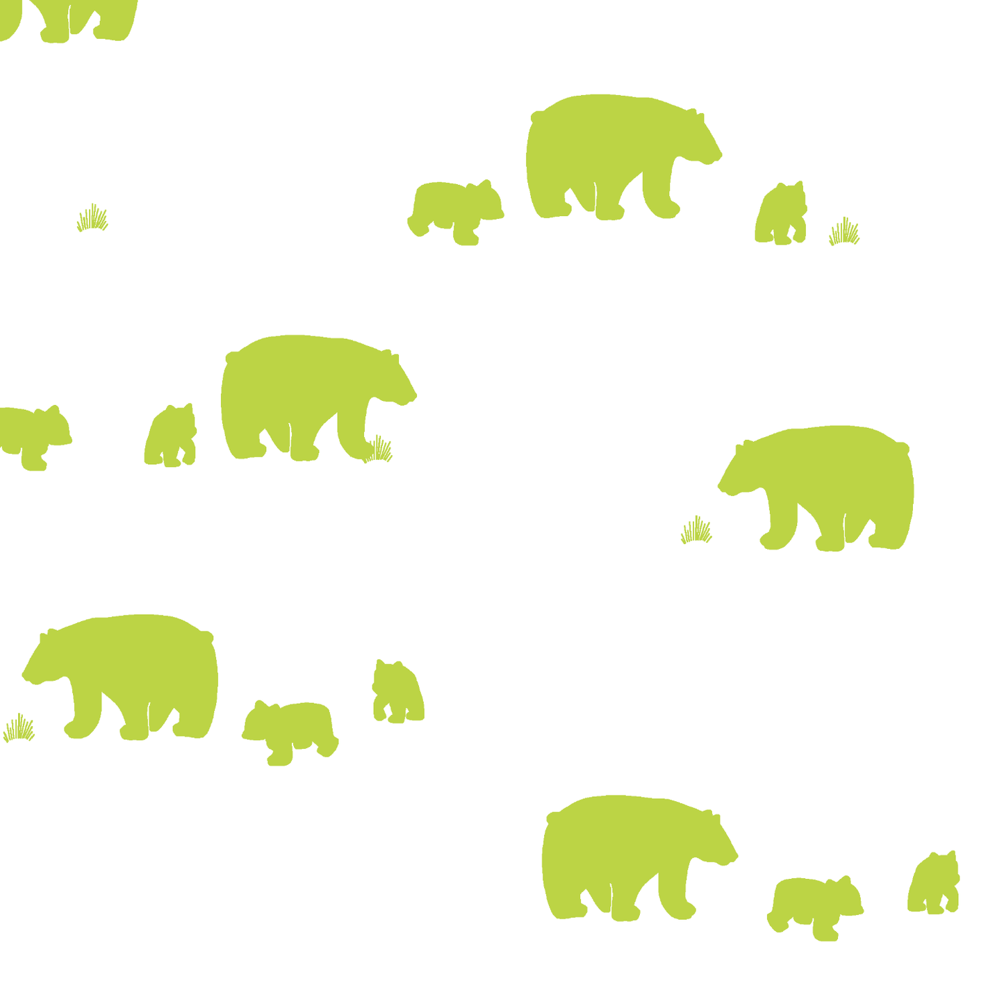Bear Silhouette in Lime