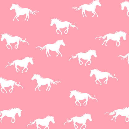 Horse Silhouette in Rose Pink